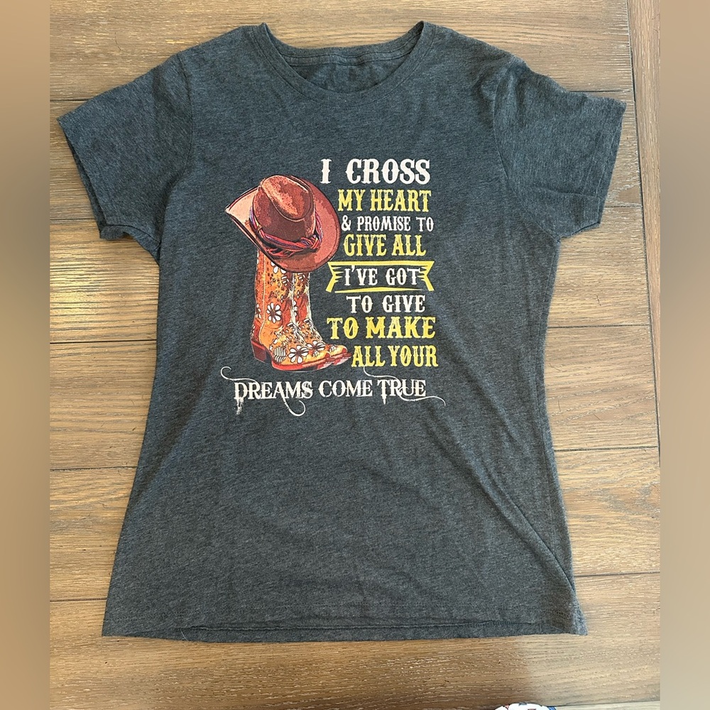 George‎ Strait Concert Classic Gray Women's T-Shirt Size M